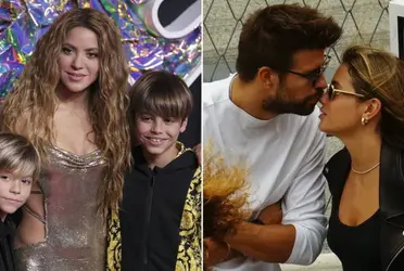 Shakira e hijos, Piqué y Clara Chía. Imagen tomada de El Universal