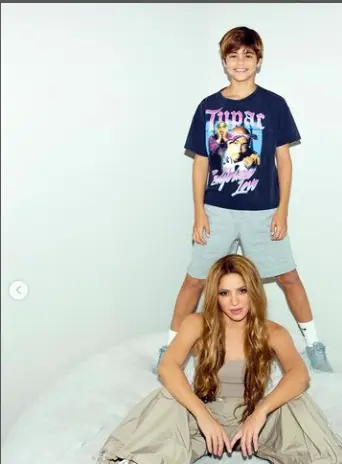 Shakira y MIlán en Instagram