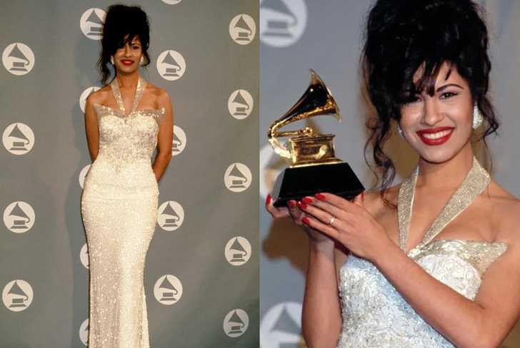 Selena Quintanilla en los Premios Grammys 1994. Imagen tomada de HOLA