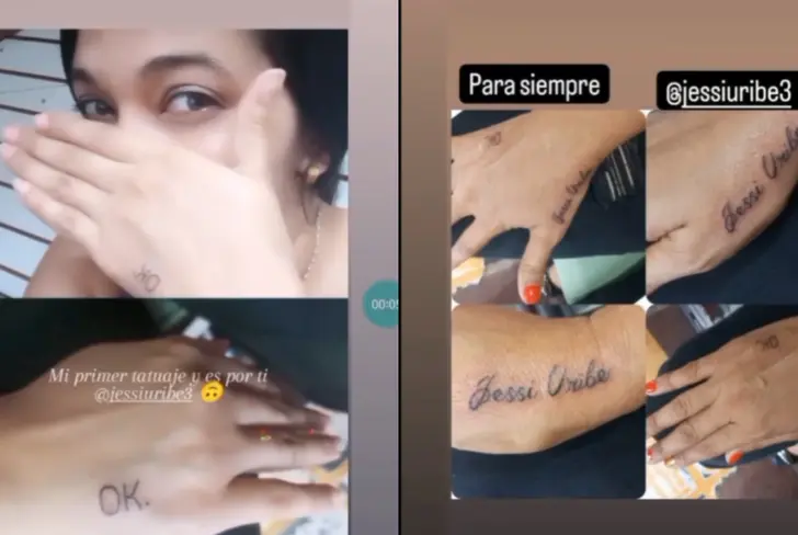 Tatuajes de los fans de Jessi Uribe. Tomado de Instagram&nbsp;