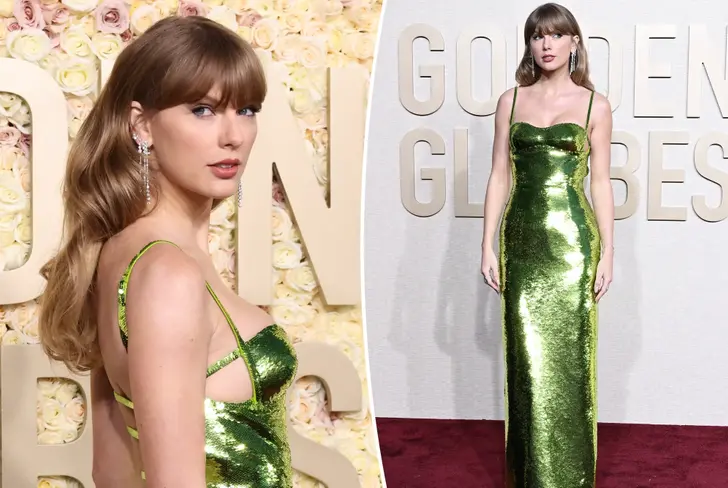Taylor Swift en los Golden Globes. Imagen tomada de Page Six