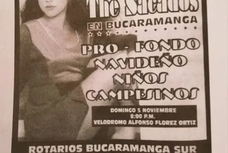 Flayer de Shakira en Bucaramanga 1995. Tomada de X