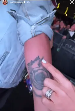 Tatuaje del fan de Paola Jara