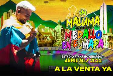 Maluma llega con su exitosa gira Medallo en el mapa a su tierra natal.