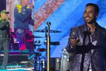 Un agente de policía se robó el show en el concierto de Romeo Santos en Medellín