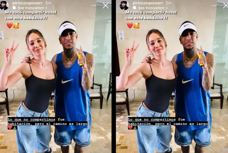 Lina Tejeiro y Pirlo Power en Instagram. Imagen tomada de Infobae