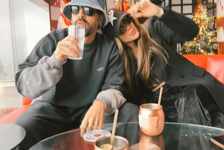 Mike Bahía y Greeicy Rendón en Londres. Imagen tomada de Instagram