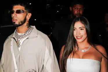 Anuel AA y Laury Saavedra. Imagen tomada de Telemundo
