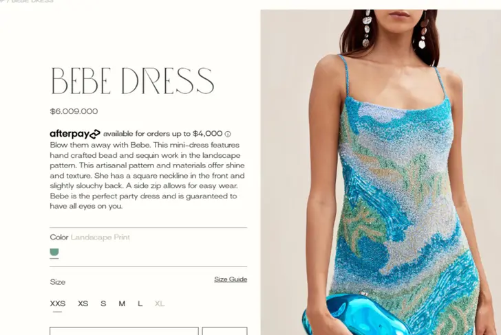 Vestido de Luisa Fernanda W. Imagen tomada de CULT GAIA