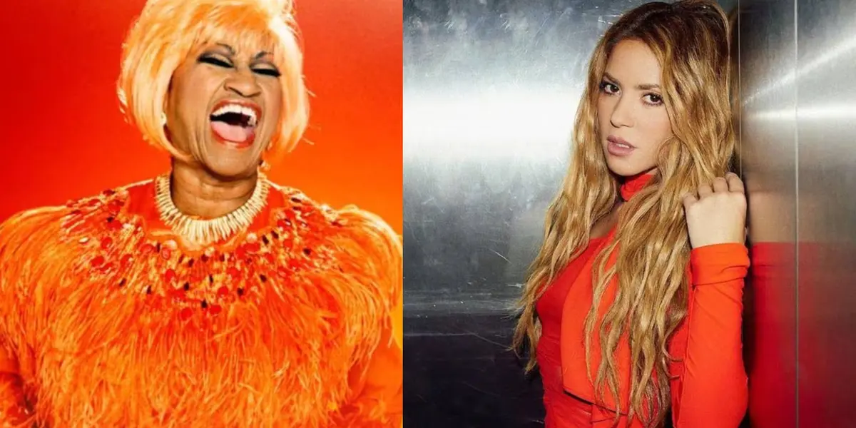 Celia Cruz y Shakira. Imagen tomada de El Universo