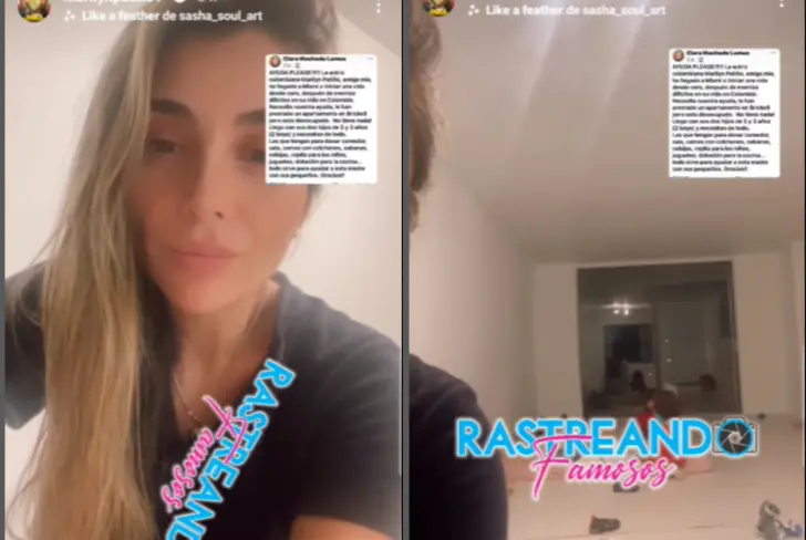 Marilyn Patiño en sus historias de Instagram. Imagen tomada de Rastreando Famosos
