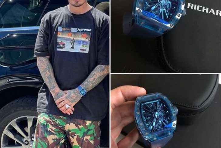 J Balvin y su lujoso reloj personalizado. Imagen tomada de Instagram
