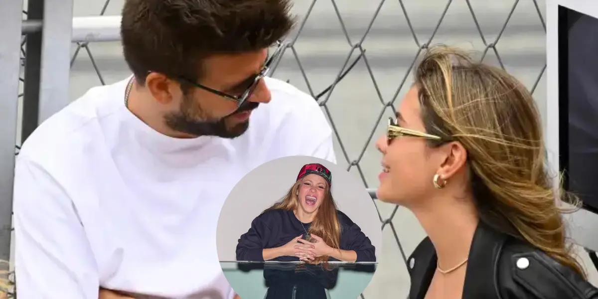 Gerard Piqué Clara Chía y Shakira. Imagen tomada de Univisión