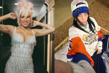 Karol G y Billie Eilish. Imagen tomada de Caracol TV