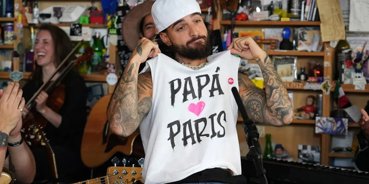 Maluma en el Tiny Desk. Imagen tomada de Youtube