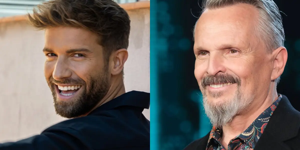Pablo Alborán y Miguel Bosé. Imagen tomada de Youtube
