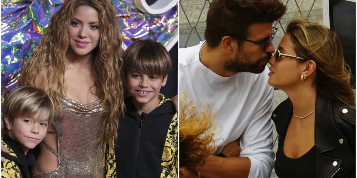 Shakira e hijos, Piqué y Clara Chía. Imagen tomada de El Universal