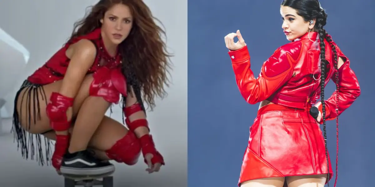 Shakira y Rosalia. Imagen tomada de LOS40